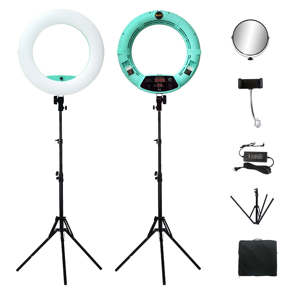 Yidoblo 96W Ring Light FD-480 Pro Beauty Studio LED Ring lamp Kit 2700-10000K Video Light Lamp Makeup Lighting + stand (2M)+ bag