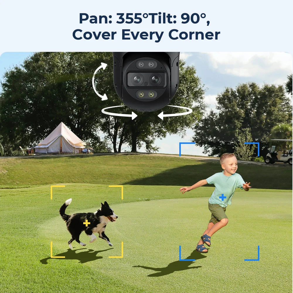 Reolink Trackmix 4K Dual-Lens PoE Security Camera PTZ Motion Tracking IP Camera Smart Detection Two-Way Audio Outdoor Camera