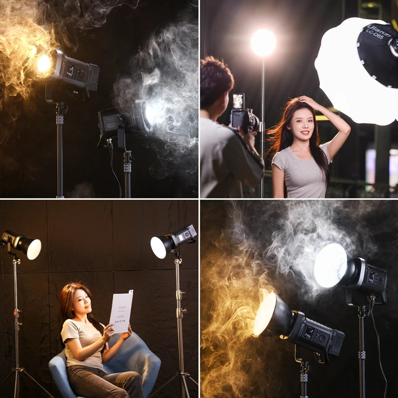 Ulanzi VL-200Bi 200W V-Mount COB Video Light Wireless APP Control 2700K-6500K Video Light for Skit Video Videography Photography
